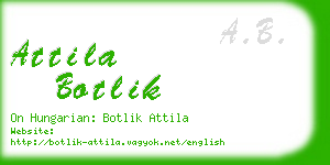 attila botlik business card